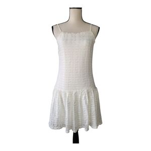 💕Speechless Womens Lace Crochet Trim;‎ Drop Waist Sleeveless Square Neck SizS
